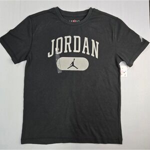 Jordan Boys Black Jumpman Logo Graphic T-Shirt Size L 12-13 Yrs NWT